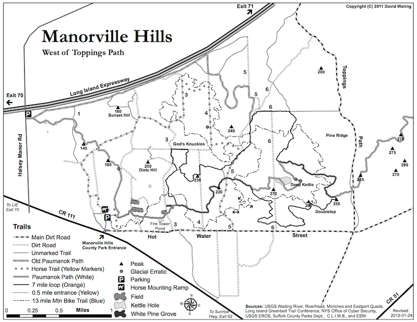 Black and White Trail Map